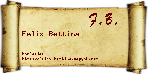 Felix Bettina névjegykártya