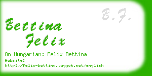 bettina felix business card